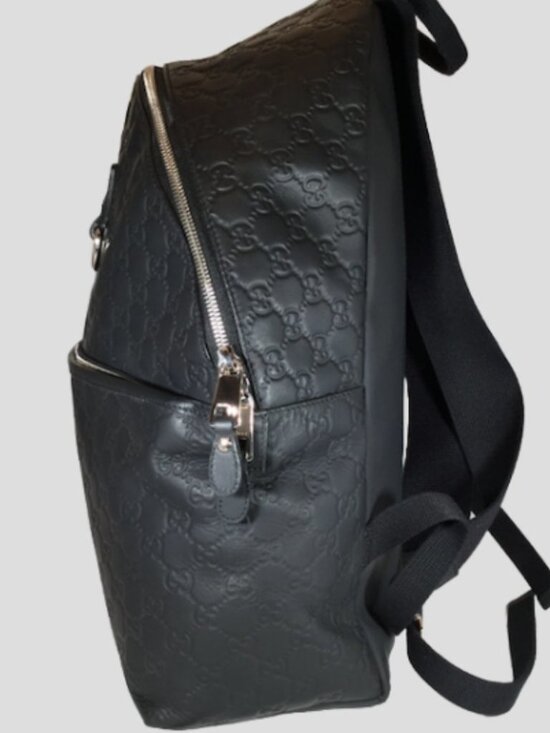 Gucci Rubber Guccissima Leather Backpack Black